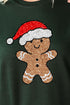 Festive Gingerbread Man Faux Sequin Transfer Unisex NuBlend Crew Sweatshirt