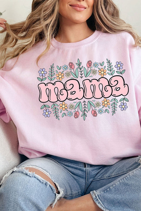 Floral Bubble Mama Unisex NuBlend Crew Sweatshirt