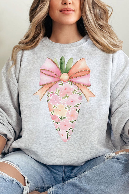Floral Spring Carrot Unisex NuBlend Crew Sweatshirt