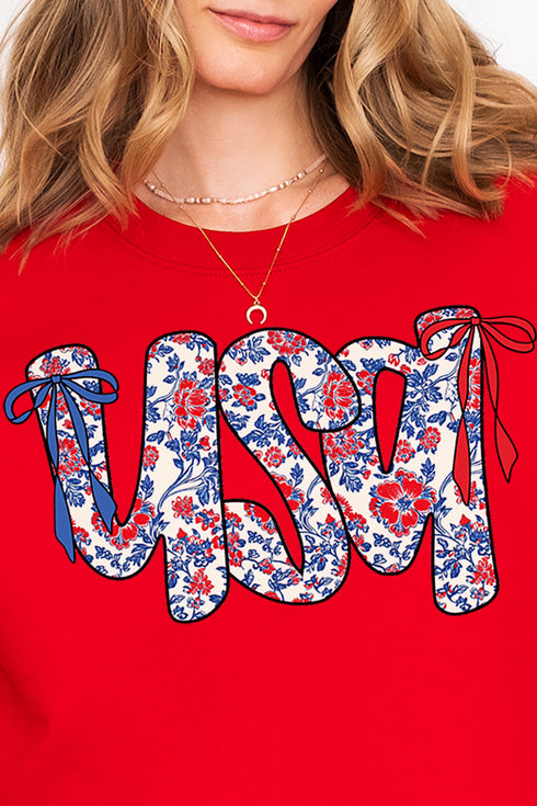 Floral USA Unisex NuBlend Crew Sweatshirt
