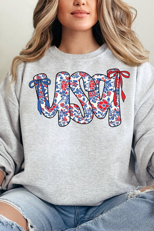 Floral USA Unisex NuBlend Crew Sweatshirt