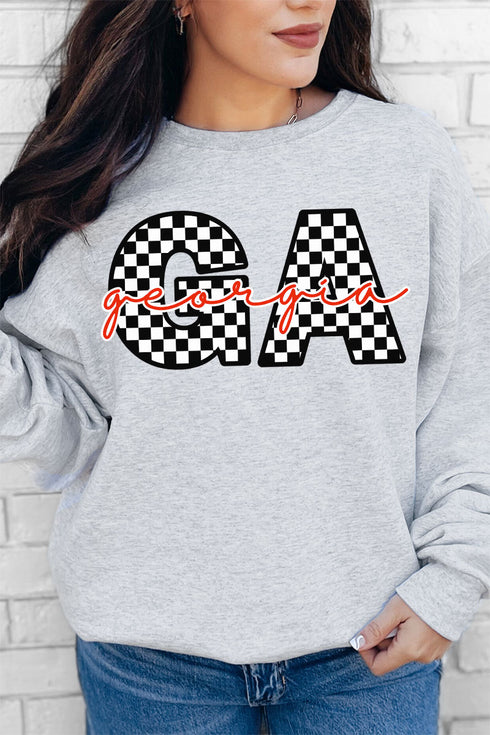Georgia Checkered Unisex NuBlend Crew Sweatshirt