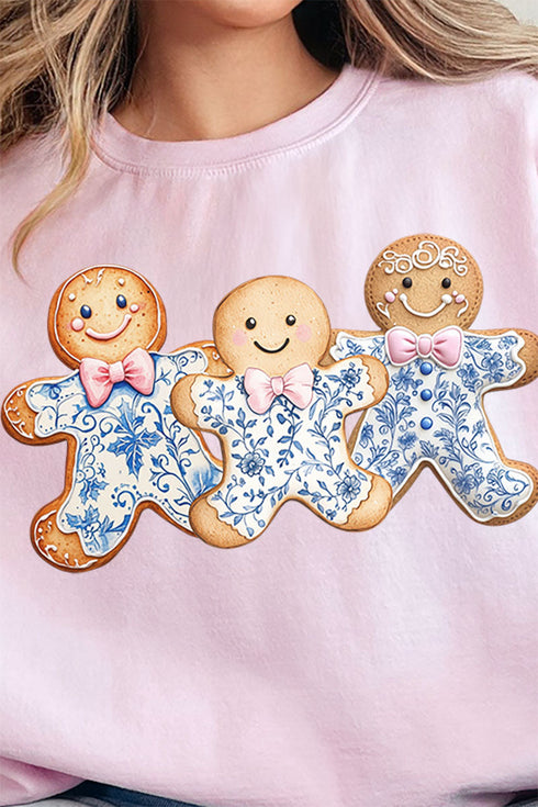 Gingerbread Chinoiserie Christmas Unisex NuBlend Crew Sweatshirt