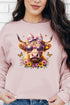 Glam Spring Highland Cow Unisex NuBlend Crew Sweatshirt