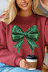 Glitz Green Coquette Bow Unisex NuBlend Crew Sweatshirt