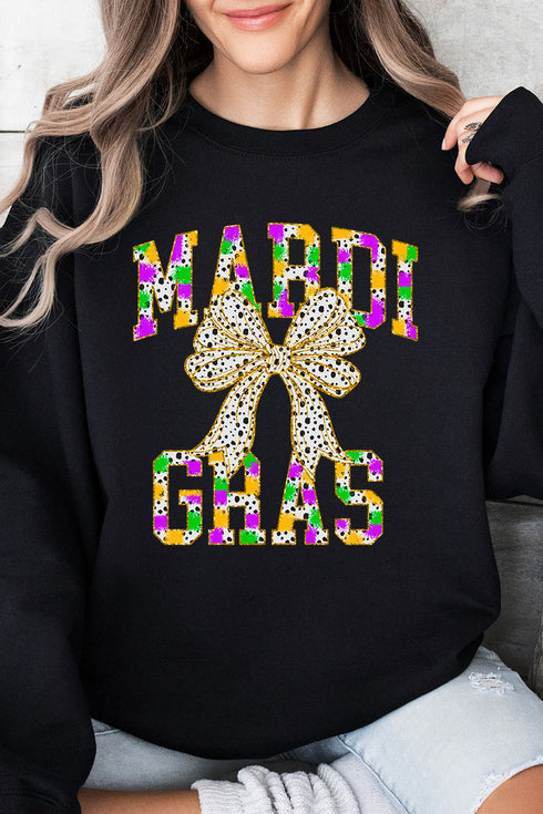 Glitzy Brushed Mardi Gras Unisex NuBlend Crew Sweatshirt