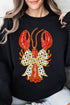 Glitzy Crawfish Coquette Bow Unisex NuBlend Crew Sweatshirt