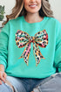 Glitzy Leopard Bow Unisex NuBlend Crew Sweatshirt