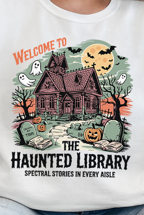 Haunted Library Unisex NuBlend Crew Sweatshirt