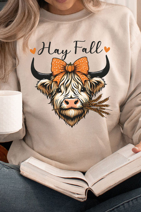Hay Fall Cow Unisex NuBlend Crew Sweatshirt