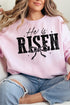 He Is Risen Coquette Unisex NuBlend Crew Sweatshirt