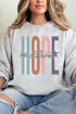 Colorblock Hope In Christ Unisex NuBlend Crew Sweatshirt