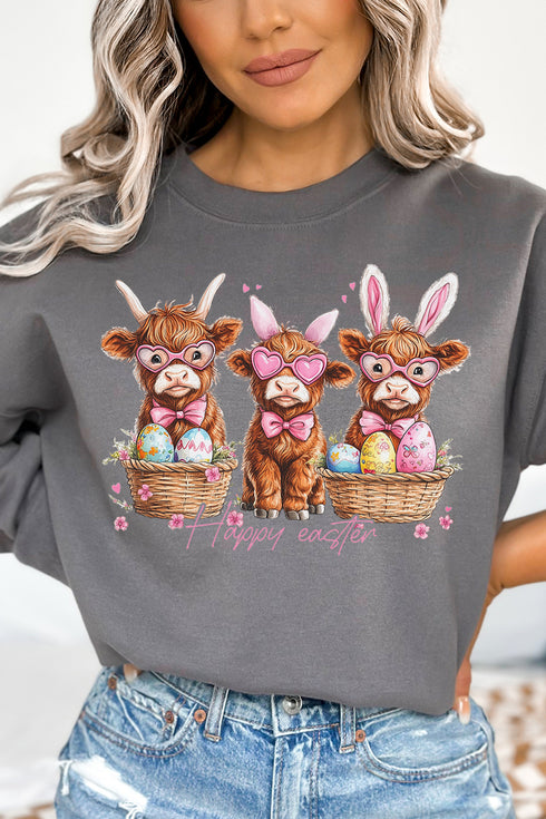 Hoppy Highland Easter Unisex NuBlend Crew Sweatshirt