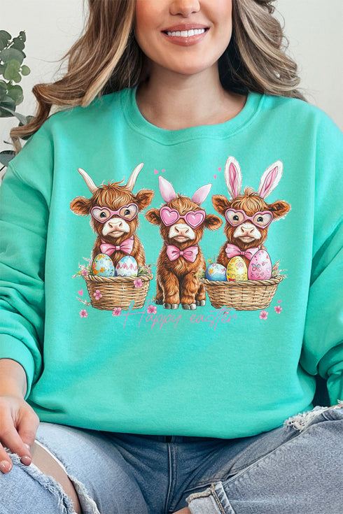 Hoppy Highland Easter Unisex NuBlend Crew Sweatshirt
