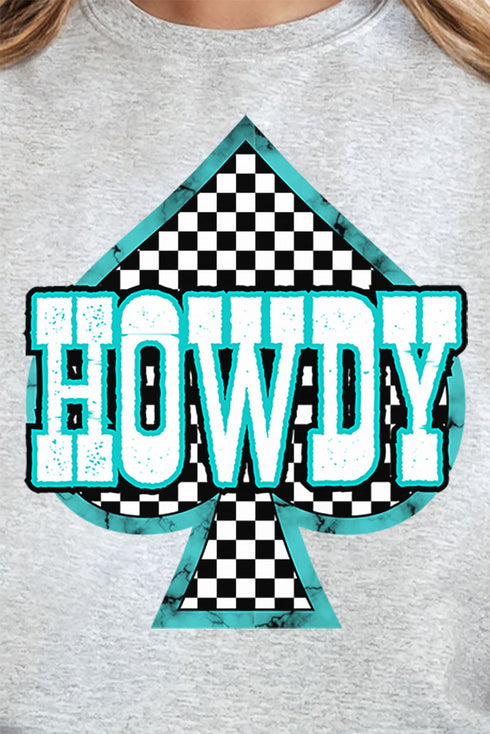Howdy Checkered Spade Unisex NuBlend Crew Sweatshirt