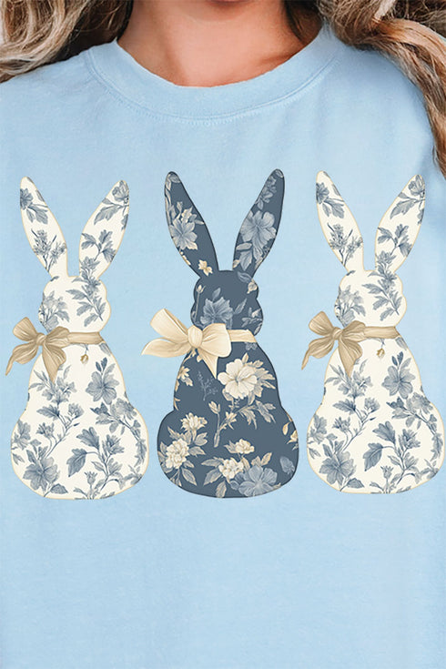 Indigo Bunny Trio Unisex NuBlend Crew Sweatshirt