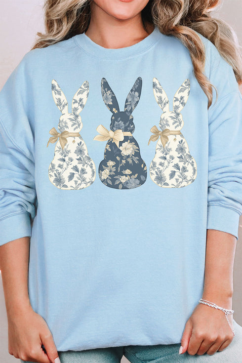 Indigo Bunny Trio Unisex NuBlend Crew Sweatshirt