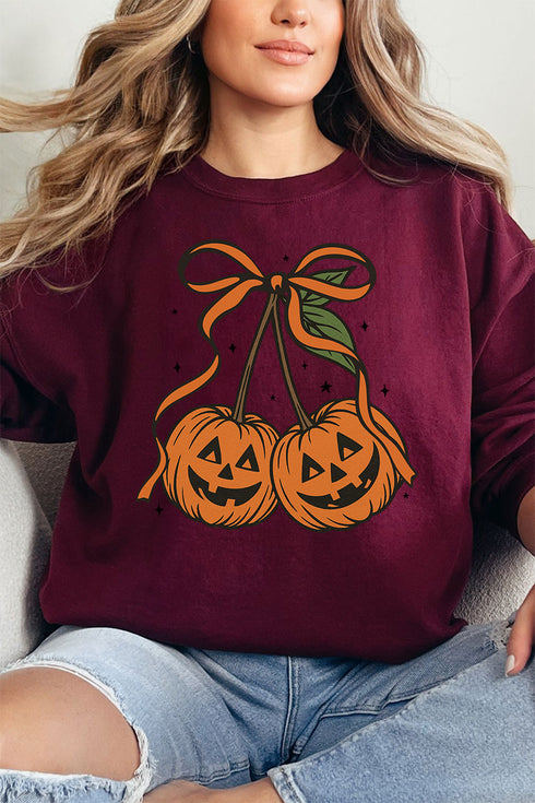 Jack-O'-Lantern Cherries Unisex NuBlend Crew Sweatshirt
