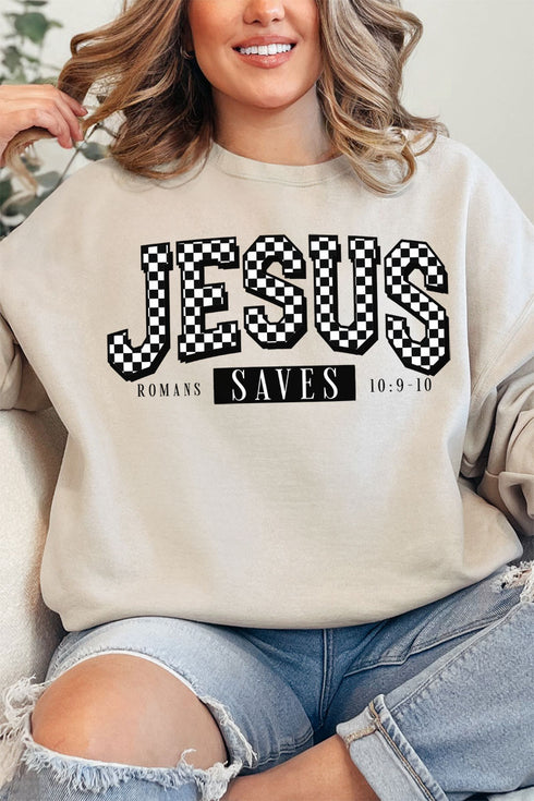 Jesus Saves Unisex NuBlend Crew Sweatshirt