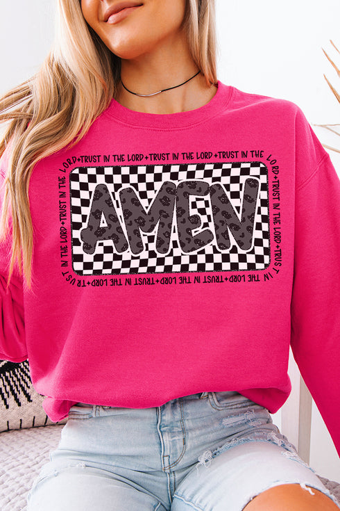 Leopard Luxe Amen Unisex NuBlend Crew Sweatshirt