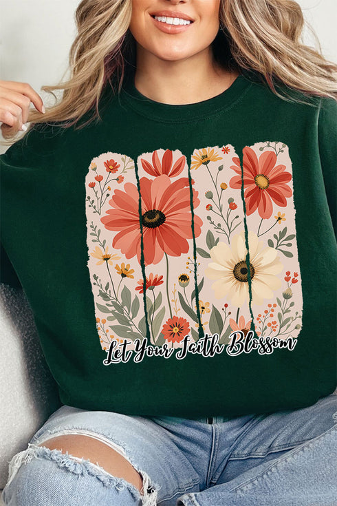Let Your Faith Blossom Unisex NuBlend Crew Sweatshirt