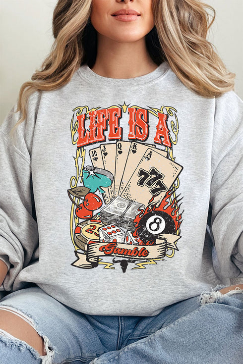 Life Is A Gamble Unisex NuBlend Crew Sweatshirt