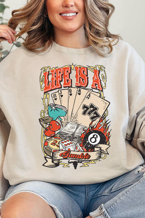 Life Is A Gamble Unisex NuBlend Crew Sweatshirt