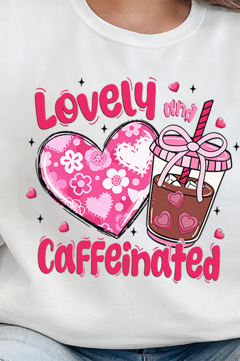 Lovely And Caffeinated Unisex NuBlend Crew Sweatshirt