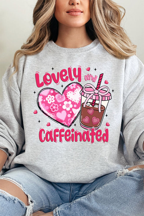 Lovely And Caffeinated Unisex NuBlend Crew Sweatshirt