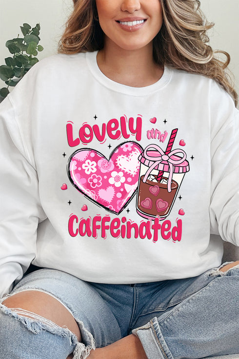 Lovely And Caffeinated Unisex NuBlend Crew Sweatshirt