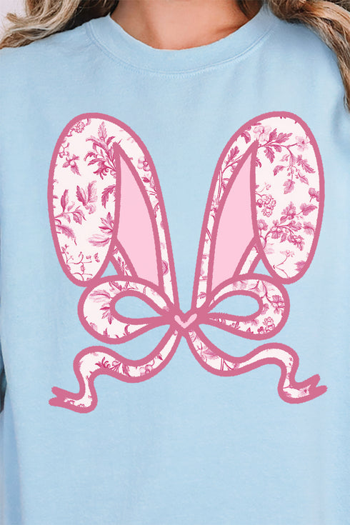 Mauve Chinoiserie Bunny Ears Unisex NuBlend Crew Sweatshirt
