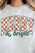 Merry And Bright Checkered Unisex NuBlend Crew Sweatshirt
