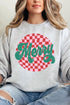 Merry Retro Check Unisex NuBlend Crew Sweatshirt