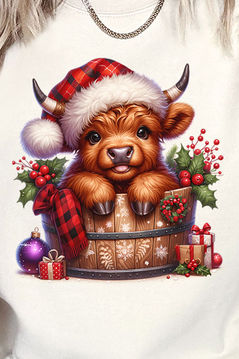 Mooey Christmas Bucket Unisex NuBlend Crew Sweatshirt