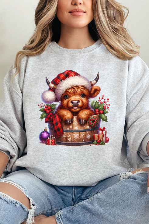 Mooey Christmas Bucket Unisex NuBlend Crew Sweatshirt