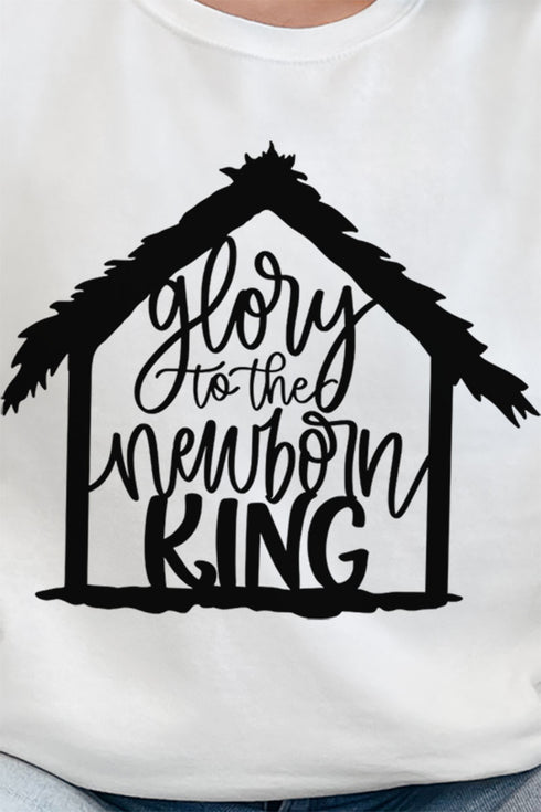 Nativity Glory To The Newborn King Unisex NuBlend Crew Sweatshirt