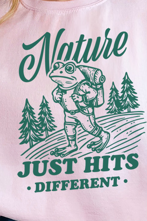 Nature Hits Different Unisex NuBlend Crew Sweatshirt