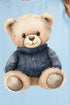 Navy Vintage Teddy Bear Unisex NuBlend Crew Sweatshirt