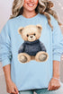 Navy Vintage Teddy Bear Unisex NuBlend Crew Sweatshirt