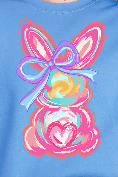 Neon Bunny Bow Unisex NuBlend Crew Sweatshirt