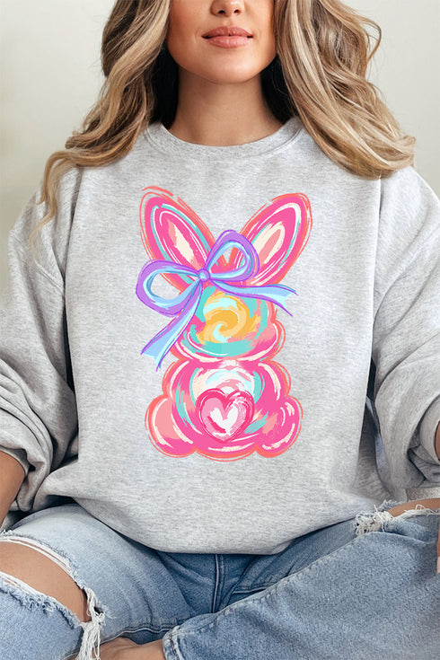 Neon Bunny Bow Unisex NuBlend Crew Sweatshirt