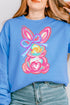 Neon Bunny Bow Unisex NuBlend Crew Sweatshirt