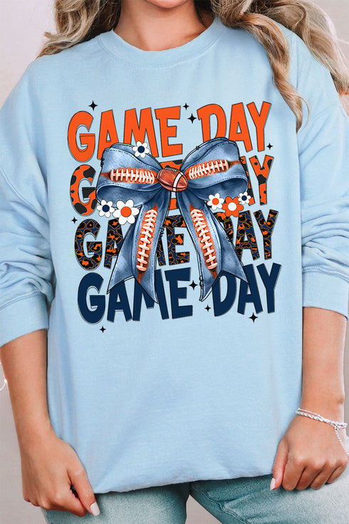 Orange & Blue Stacked Gameday Unisex NuBlend Crew Sweatshirt