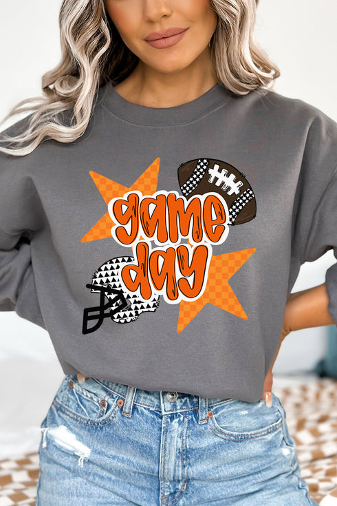 Orange Football Fever Unisex NuBlend Crew Sweatshirt