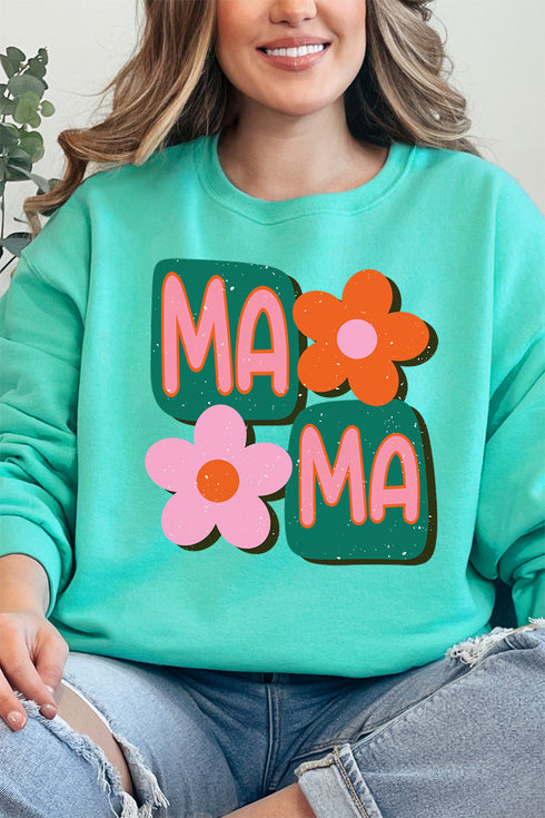 Orange Groovy Mama Unisex NuBlend Crew Sweatshirt