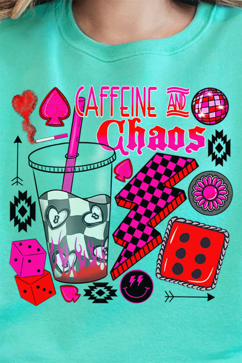 Outlaw Caffeine And Chaos Unisex NuBlend Crew Sweatshirt