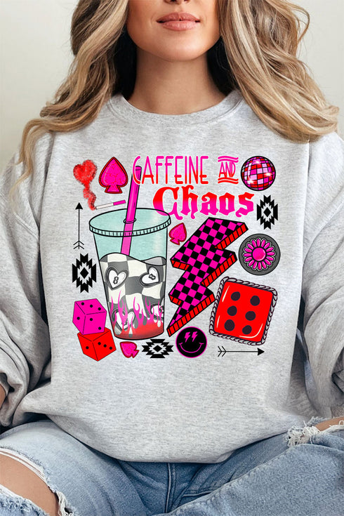 Outlaw Caffeine And Chaos Unisex NuBlend Crew Sweatshirt