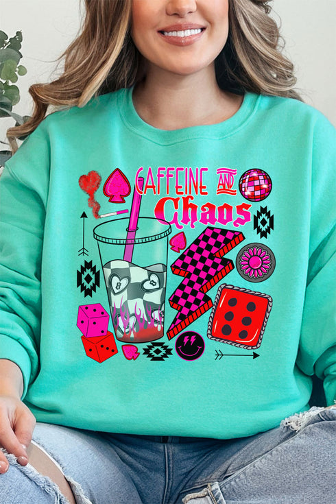 Outlaw Caffeine And Chaos Unisex NuBlend Crew Sweatshirt