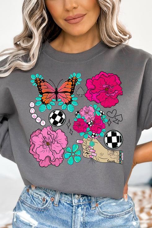 Butterfly Outlaw Girly Unisex NuBlend Crew Sweatshirt