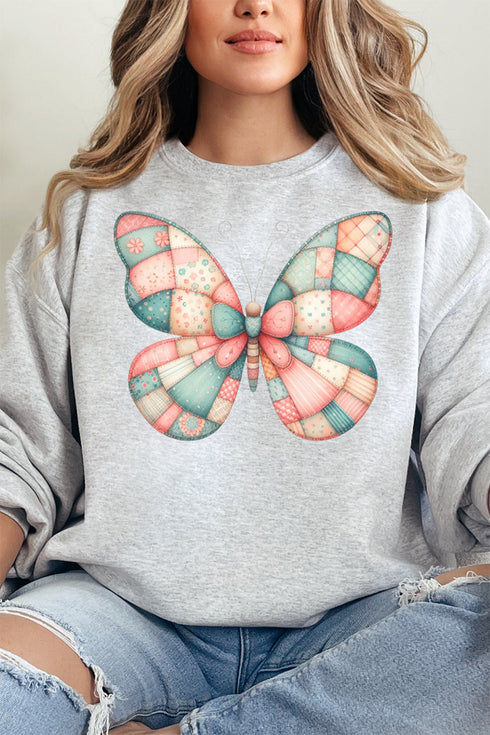 Patchwork Butterfly Unisex NuBlend Crew Sweatshirt